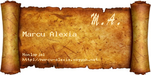 Marcu Alexia névjegykártya